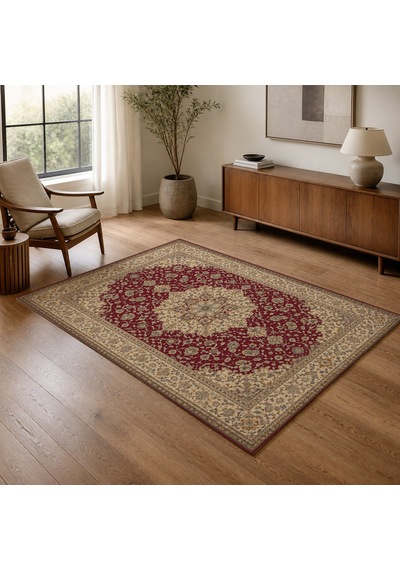 Kartela Halı Aro Halı Jüt Taban Dokuma Halı Bordo - 200 X 300 Cm