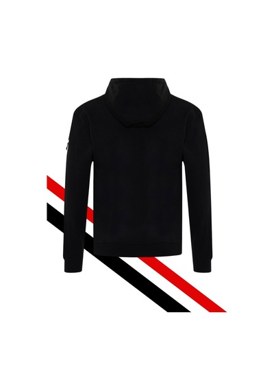 Beşiktaş Erkek Kapüşonlu Sweatshırt Uv Kutu Siyah Uv