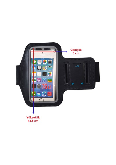Cep Telefonu İçin Kol Bandı 13.5x6 Cm Ölçülerinde Taşıma Kılıfı