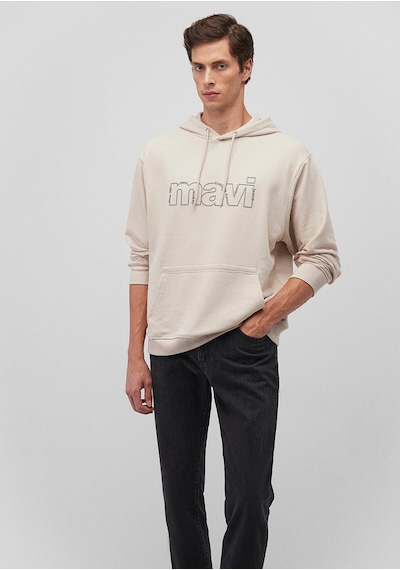 Mavi Logo Baskılı Bej Sweatshirt 0s10196-70144 Bej