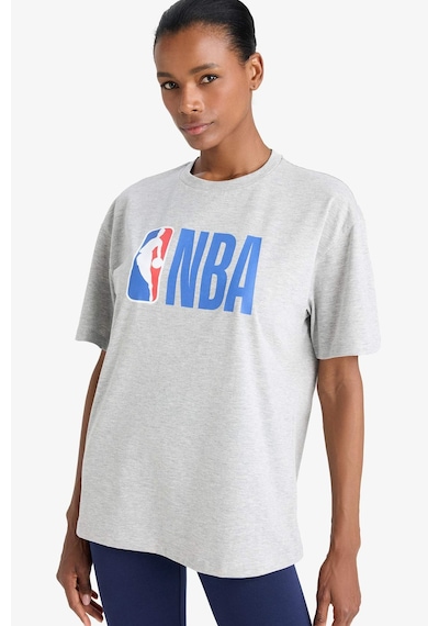 DeFactoFit NBA Wordmark Boxy Fit Bisiklet Yaka Kısa Kollu Tişört Z3128AZ25SMGR210