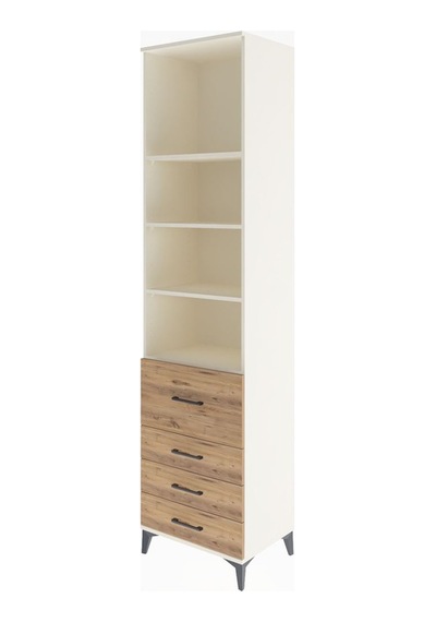 Hyperion Dolap 4 Raflı 4 Çekmeceli 60x44x243 Aytaşı-çam Aytaşı