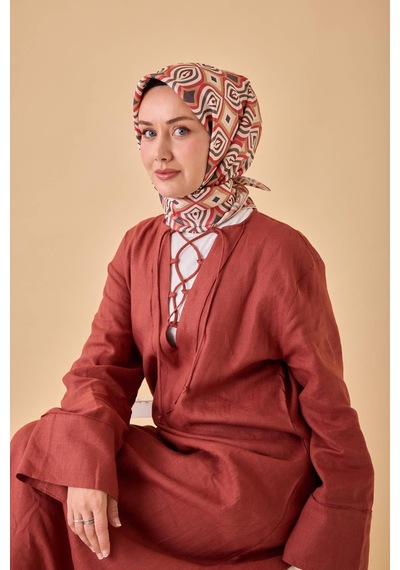 Silk Home Twill İpek Eşarp 11470-38 Beyaz, Çilek Kırmızısı, Bordo