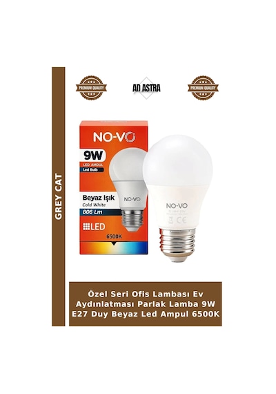 Özel Seri Ofis Lambası Ev Aydınlatması Parlak Lamba 9w E27 Duy Beyaz Led Ampul 6500k