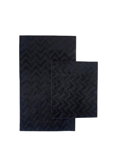 Welsoft Zigzag Bambo Klozet Takimi 2 Pcs Antrasit