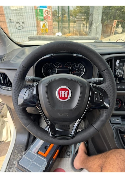 Ford Focus 2 Nikelanjlı  Kaplama Deri Direksiyon Kılıfı Siyah