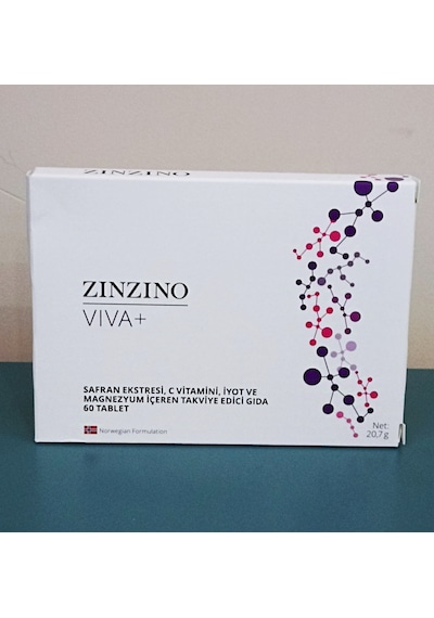 Zinzino Viva+ Doğal Noottropik Safran Gıda Takviyesi 60 Tablet
