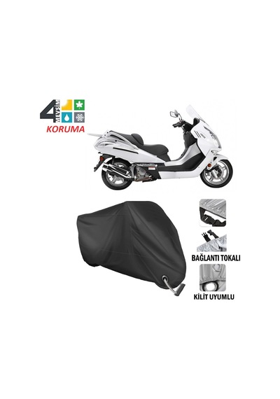 Mondial 250 Jet Max Motosiklet Branda ( Kilit Uyumlu - Siyah