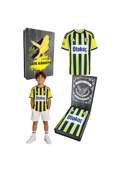 Fenerium Fenerbahçe Lisanslı 26/27 Sezon Sarı-lacivert Çocuk Forma Uv Kutu Sarı - Beyaz