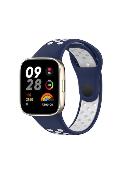 Xiaomi Redmi Watch 3 Spor Delikli Kordon Saat Değildir - Lacivert-beyaz