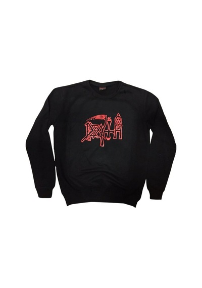 Death Baskılı Sweatshirt Siyah