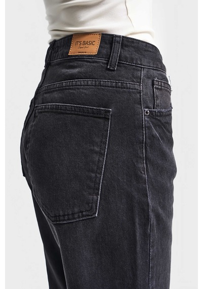 Itsbasic Kadın Koyu Füme Renk 2w5-1 Mry Flare Fit Komfort Kumaş İç Boy 83cm Denim Jean