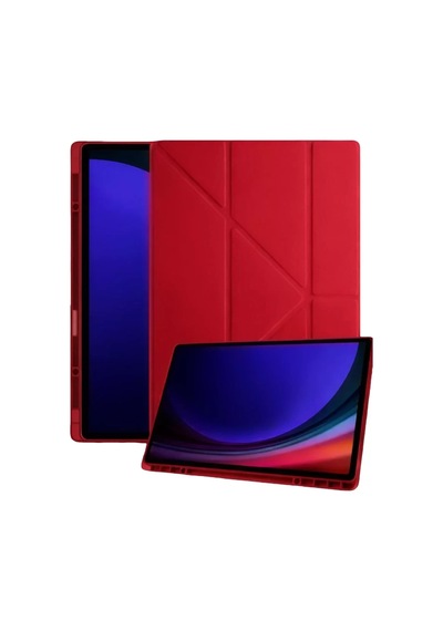 Samsung Galaxy Tab A11 Plus Kalemlikli Mars Tablet Kılıfı - Kırmızı Arka Kapak