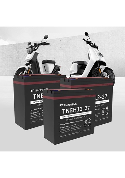 Tianneng Tneh 12-27 Uzun Çevrim Ömrü Siyah Altın Pil Elektrikli Motosiklet 12v 27ah