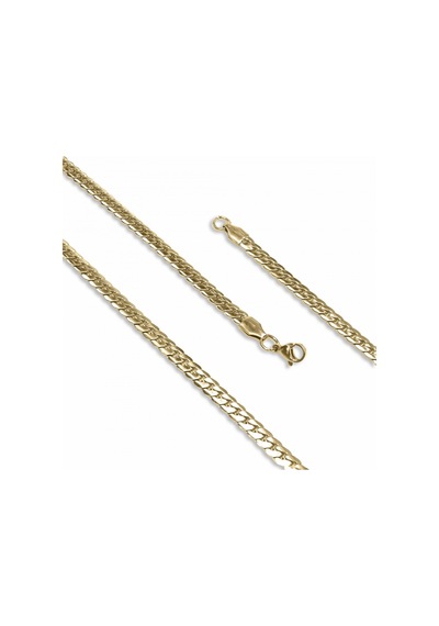 Fm Yassı Yılan Sırtı Çelik Kolye 1.2mm X 4mm 3183cek039 Altın