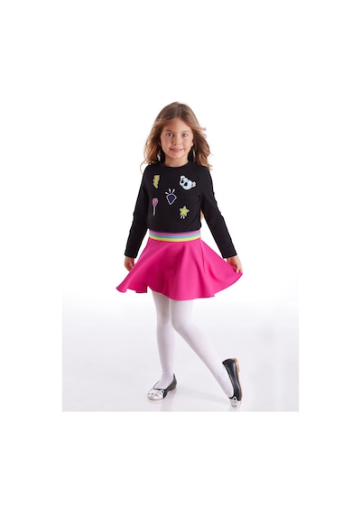 Denokids Mshb&g Emojili Kız Çocuk Elbise Renkli Çok Renkli