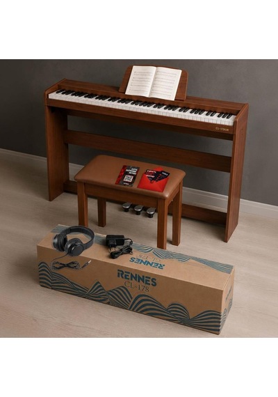 Rennes Cl-178or Tuş Hassasiyetli 88 Tuş Dijital Piyano Ahşap