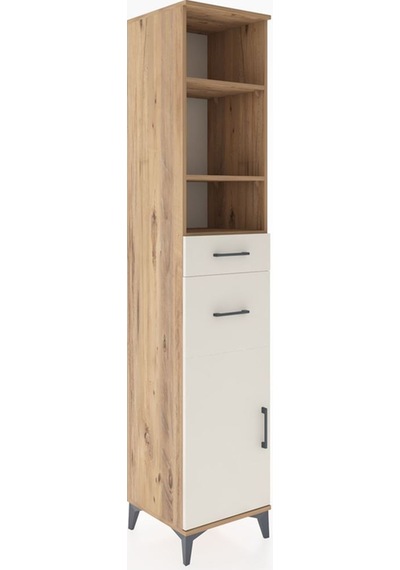 Hyperion Dolap 4 Raflı 2 Çekmeceli Tek Kapaklı 44x44x221 Çam-aytaşı Atlas Çam
