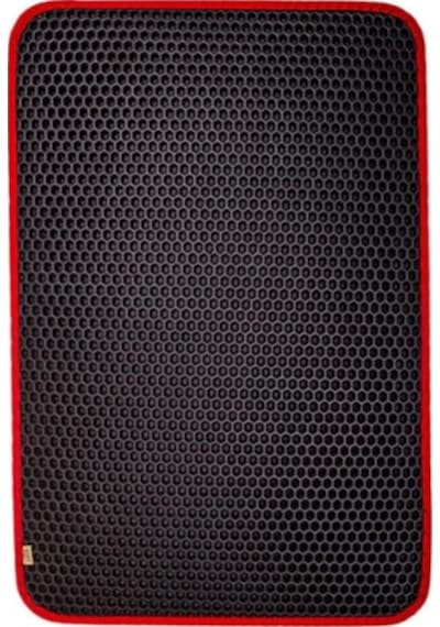 Cattie Premium Altıgen Model Kum Toplayıcı Fonksiyonel Kedi Paspası Kırmızı 50X75 Cm Kırmızı - Siyah