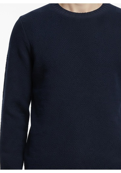 Alpha Studio Lacivert Erkek Bisiklet Yaka Regular Fit Kazak Au-3190c Faux Fur Crewneck Knıt Koyu Lacivert Alpha Studio Lacivert Erkek Bisiklet Yaka Regular Fit Kazak Au-3190c Faux Fur Crewneck Knıt Koyu Lacivert