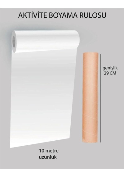 Notyaz Rulo Boyama Aktivite Kağıdı 10 Metre Uzunluk-bebek Çocuk İçin Aktivite Boyama Kağıdı Genel
