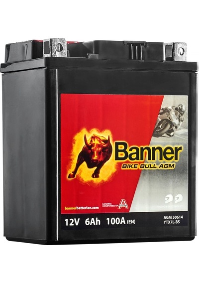 Banner Bike Bull Agm 50614 Ytx7l-bs Dik 12 V 6 Ah 0
