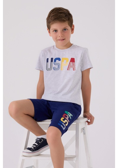 U.S. Polo Assn. U.s. Polo Assn Erkek Çocuk Gri Bermuda Takım Us818-c-v4 Gri