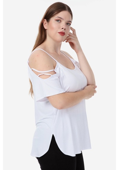 Hanezza Kadın Büyük Beden Oeko-tex Sertifikalı Viskon Kumaş Omuz Detaylı Bluz Beyaz - 36675678 Beyaz Hanezza Kadın Büyük Beden Oeko-tex Sertifikalı Viskon Kumaş Omuz Detaylı Bluz Beyaz - 36675678 Beyaz