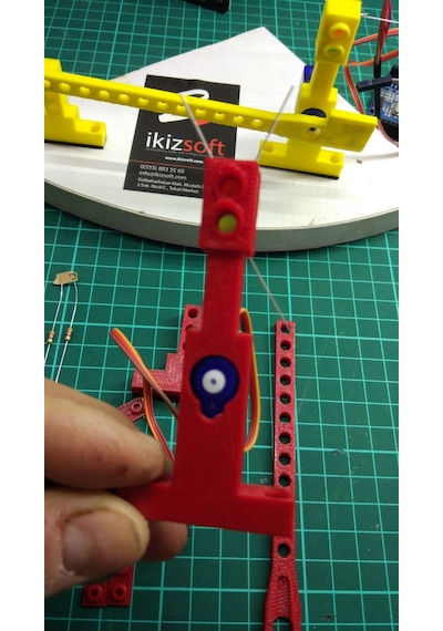 Arduino Bariyer Projesi - 3D Baskı, Servo, Led Ve Direnç Paketi Arduino Dahil