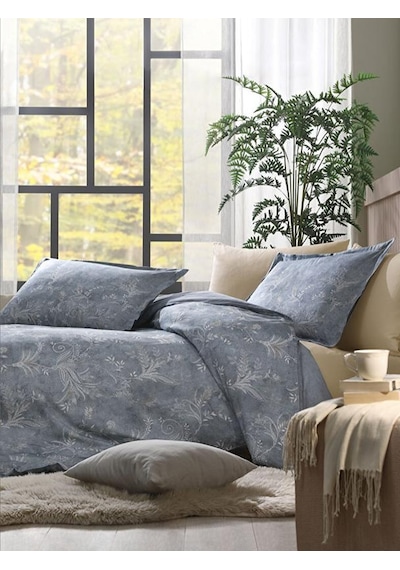 Özdilek Ranforce Nevresim Takımı Çift Kişilik Flor Espiral Mavi
