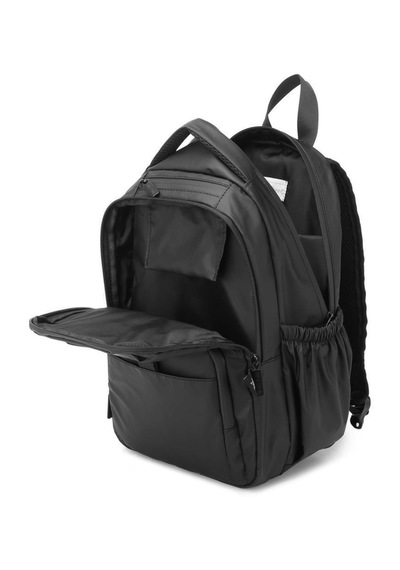 Smart Bags Gumi Kumaş Uniseks Orta Boy Sırt Çantası 8672 01 Siyah