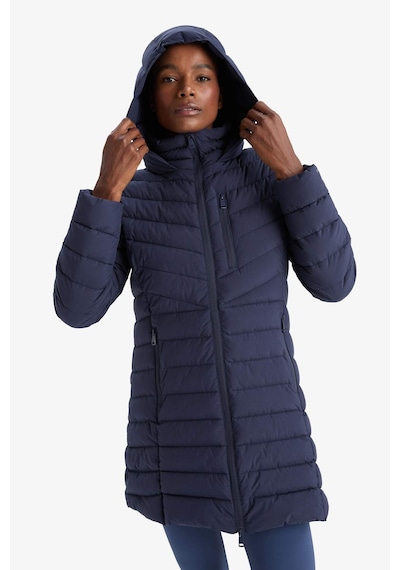 Defacto Defactofit Su İtici Regular Fit Kapüşonlu Şişme Parka Mont C6035ax25wnnv251 Lacivert-nv251