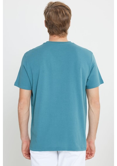 Wrangler Bisiklet Yaka T-shirt Mavi Erkek Kısa Kol T-shirt 000000000101982814 Mavi