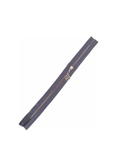 Angel Çanta Aksesuar Başlıklı Fermuar 30 Cm Gümüş Metal Gri