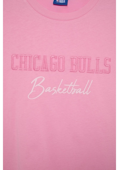 Defacto Pamuk Nba Chıcago Bulls Lisanslı Bisiklet Yaka Sporcu Kısa Kollu Pembe Tişört H9401ax26hspn82 Pembe-pn82
