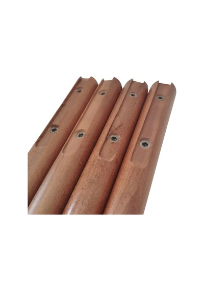 Kanallı 42cm Gürgen Ahşap Ayak Ceviz Renk 4 Adet Ayak