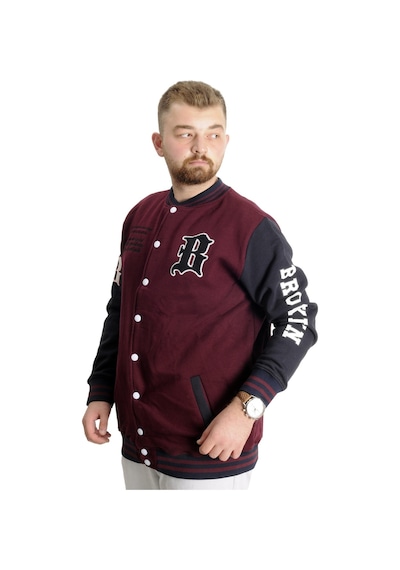 Mode Xl Büyük Beden Erkek Kolej Mont Brooklyn 23627 Mürdüm 001