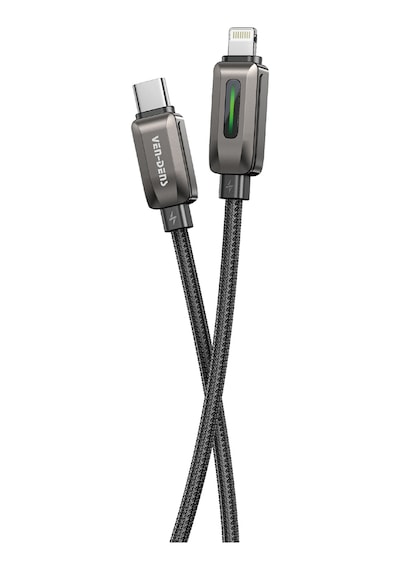Ven-dens Vd-dc14cl 27 W Pd Type-c To Lightning Hızlı Şarj Ve Veri Kablosu, 1 Metre, Naylon, Siyah