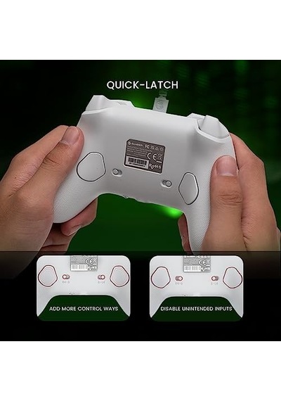 Xbox Series X S, Xbox One Ve Windows 10/11 İçin G7 Se Kablolu Oyun Kumandası, Hall Efektli Joysticks/hall Trigger, 3,5 Mm Ses Jakı Beyaz