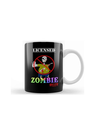 Funny Licensed Zombie Killer Halloween Kupa Bardak Porselen No7389 Karışık