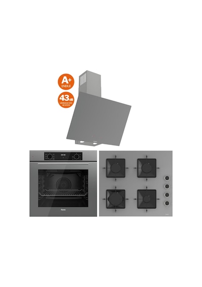 Ferre QBL63CPR + SS208 + D079-SA Silentart Ankastre Set