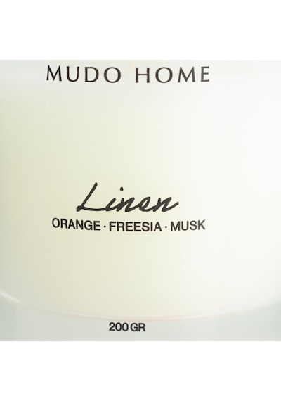 Mudo Home Dreamy Whıte Lınen Mum 200gr Beyaz