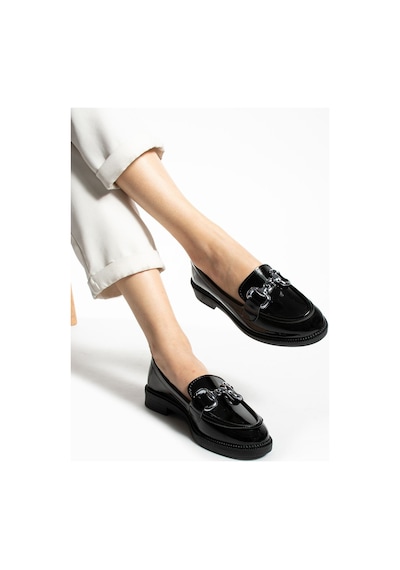 Jane Kadın Loafer Makosen Casual Toka Detay Günlük Ayakkabı SIYAH RUGAN