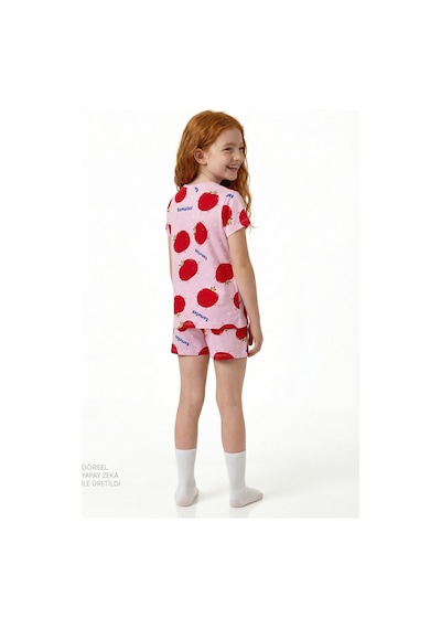 Penti Pembe Kız Çocuk Tomato Pamuklu 2li Pijama Takımı Lila