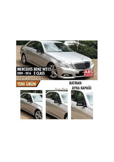 Mercedes Benz W212 2009-2016 Batman Yarasa Ayna Kapağı Piano Blac