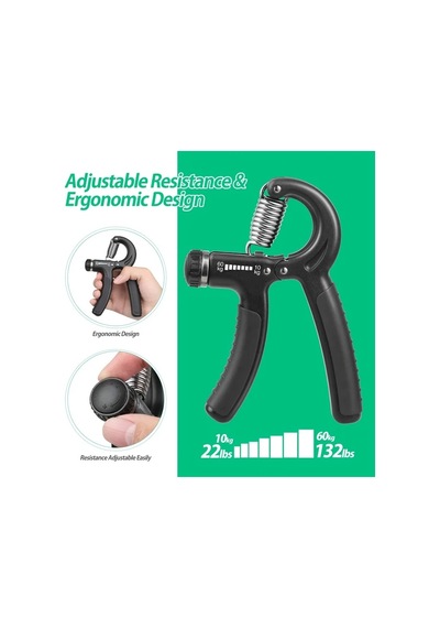 Tongdashop Siyah 11-132 Lbs El Kuvvet Simülatörü Ayarlanabilir Kol Ve Bilek Güçlendirici Siyah
