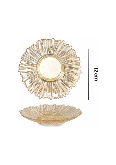 İpekk 14302 Flower Bal Lüsterli Çay Tabağı - 12 Cm Renkli