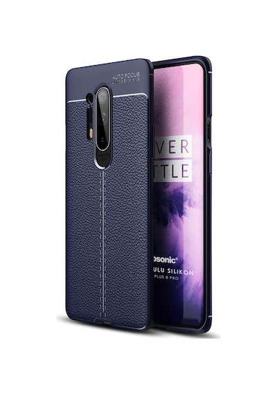 Microsonic OnePlus 8 Pro Kılıf Deri Dokulu Silikon