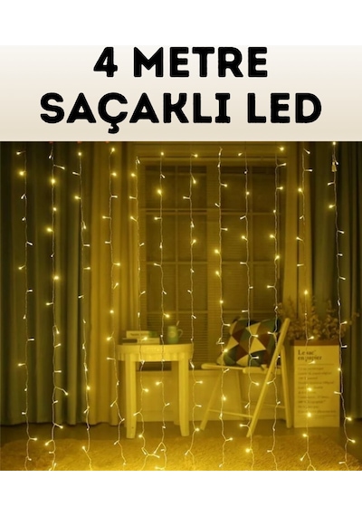 4 Metre Şelale Perde Led Işık Dış Mekan İç Mekan Uyumlu Renkli 27492706