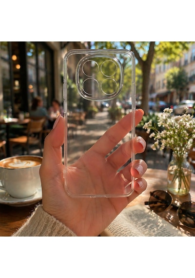 Redmi Note 15 Pro 5G Uyumlu Kılıf Şeffaf Kamera Korumalı 3D Şeffaf